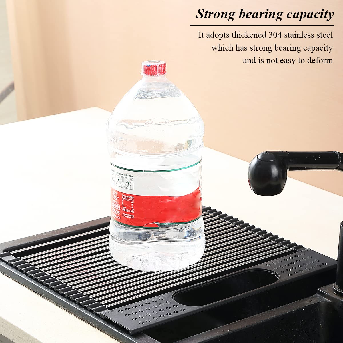 Berglander Dish Drying Rack Over The Sink  L17.5 by W 15'' Rollable Stainless Steel Dish Rack with Removable Storage Basket  Perfect for Kitchen Sink